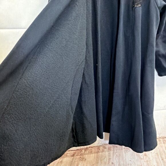 Vintage Sachi New York Black Long Cardigan Coat Beaded Lace Embellished - Picture 13 of 14